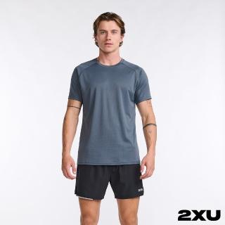 【2XU】男 Aero運動短袖上衣(鐵灰/反光黑)