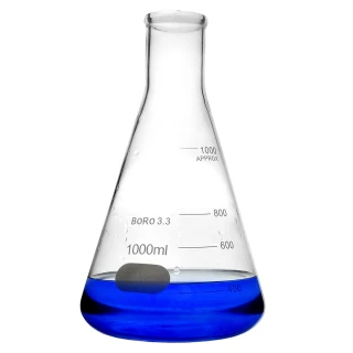 【申易實驗】錐形燒杯 1000ml 玻璃三角瓶 大玻璃瓶 裝飾瓶 B-GCD1000(錐形瓶 滴定實驗 化學實驗)