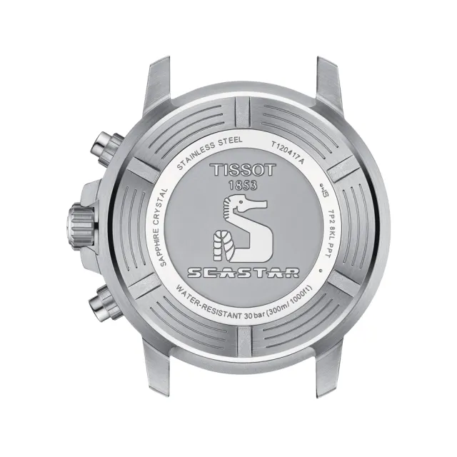 【TISSOT 天梭 官方授權】SEASTAR 1000海星系列 灰 潛水計時腕錶 禮物推薦 畢業禮物(T1204171708101)