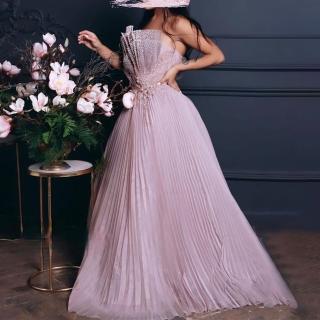 【女神婚紗禮服】高階優雅抹胸名媛氣質宴會晚禮服 LA71271(訂婚禮服 表演禮服)