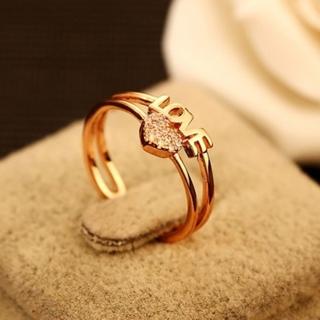 【米蘭精品】現貨+預購 玫瑰金戒指鑲鑽流行飾品(唯美心形造型七夕情人節生日聖誕節交換禮物73by22)