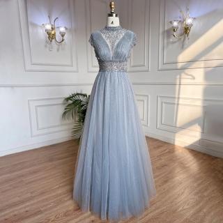 【女神婚紗禮服】極致名媛氣質性感宴會晚禮服 LA70961A 灰色(婚宴服 派對)