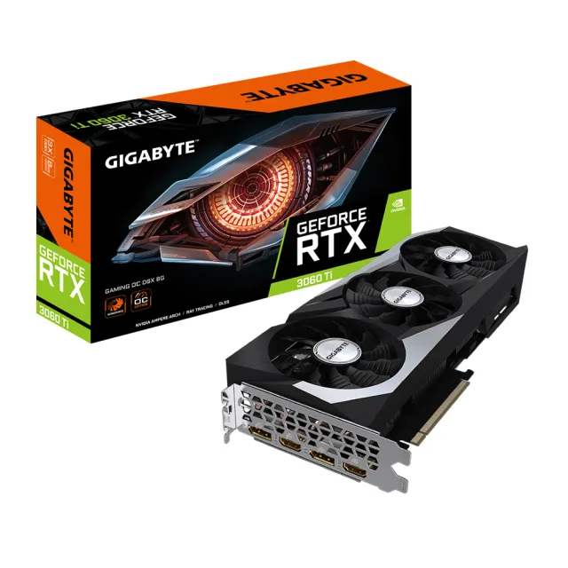 GIGABYTE 技嘉 RTX 3060 Ti GAMING OC D6X 8G(RTX 3060 Ti / 三風扇 / 256Bit /  28.6cm)