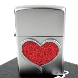 【ZIPPO】美系-Glitter Heart-閃耀之心圖案貼飾打火機