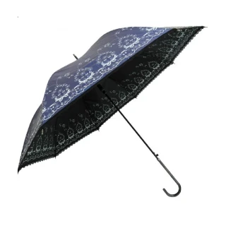 【海夫健康生活館】華麗貴族 色膠 蕾絲 直傘