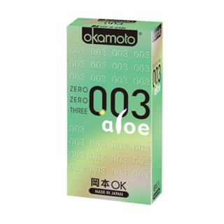 【okamoto 岡本】003ALOE蘆薈保險套6入/盒(加有蘆薈精華潤滑劑/光滑/極薄系列)