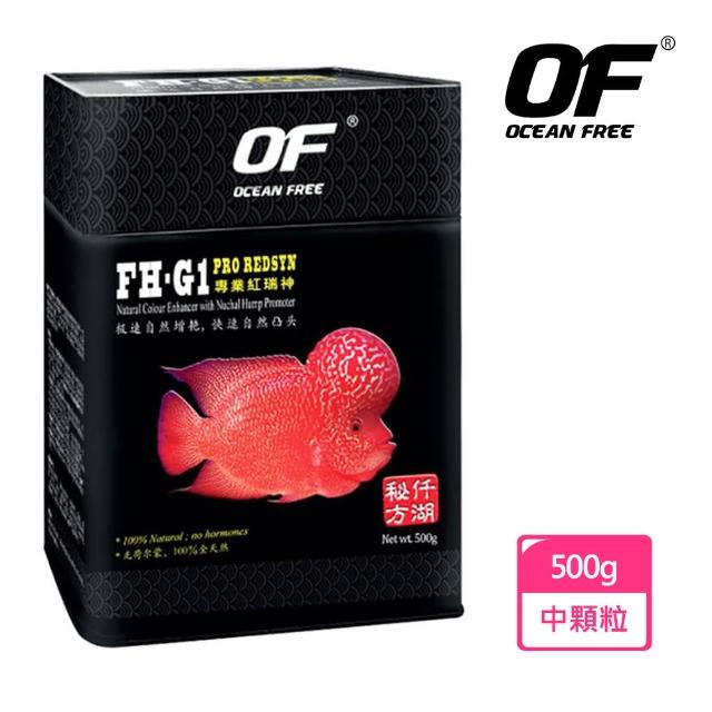 【OF OCEAN FREE】 紅瑞神/羅漢魚飼料-中顆粒500g  (FH-G1-FF979)