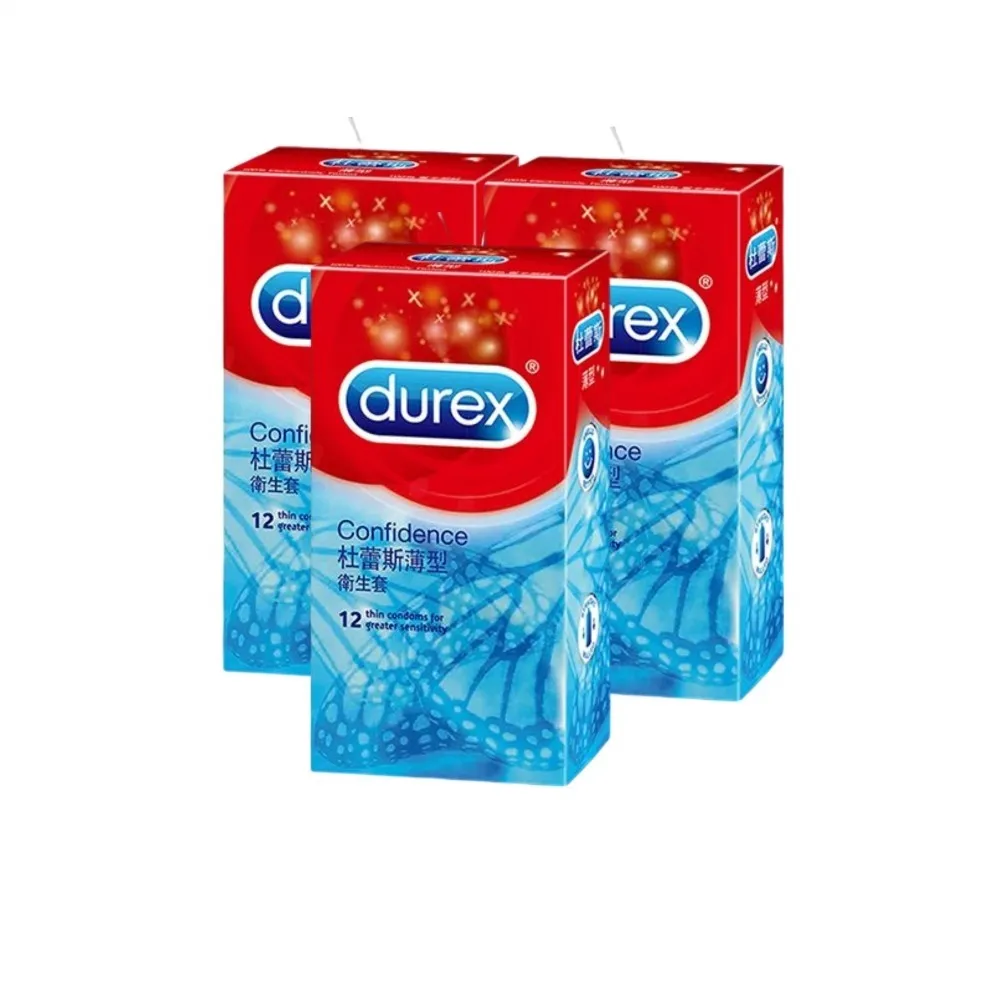 【Durex杜蕾斯】薄型保險套12入*3盒(共36入)