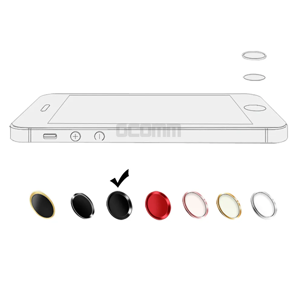 【GCOMM】iPhone Home 按鍵貼 支援指紋辨識(黑底黑邊 附ScreenCleanPRO抗靜電清潔布)