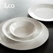 【3 co】水波沙拉盤-白+白(2件式)