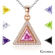 【GIUMKA】純銀項鍊．魅力三角．新年禮物．可換鑽(Lucky 7．玫金款)
