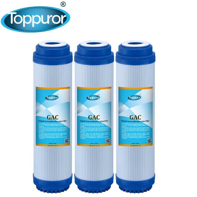 【Toppuror泰浦樂】10吋GAC顆粒活性碳濾心3入裝_CC-21
