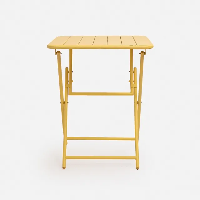 【特力屋】韋格納工業風摺疊方桌-黃