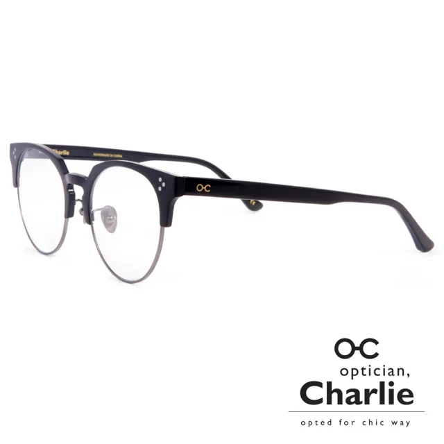 【Optician Charlie】韓國亞洲專利光學眼鏡RV系列(簡約黑  RV BK)