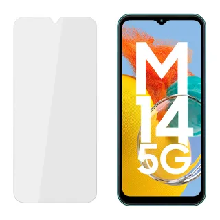 【YADI】Samsung Galaxy M14 6.6吋 高清透鋼化玻璃保護貼(9H硬度/電鍍防指紋/CNC成型/AGC原廠玻璃-透明)