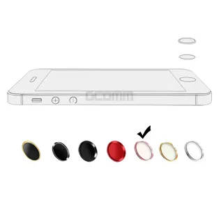 【GCOMM】iPhone Home 按鍵貼 支援指紋辨識(白底玫瑰金邊 附ScreenCleanPRO抗靜電清潔布)