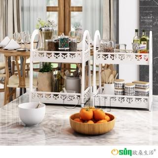 【Osun】二入組DIY木塑板 T型雕花書架(CE178- HL01)