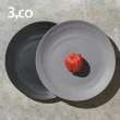 【3 co】水波小菜盤-灰+黑(2件式)