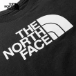【The North Face 官方旗艦】北面兒童黑色純棉胸前大品牌印花短袖T恤｜82T8KY4