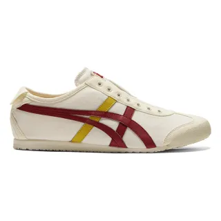 【Onitsuka Tiger】Onitsuka Tiger鬼塚虎 -紅黃線條MEXICO66 SLIP-ON無鞋帶款(1183A360-123)