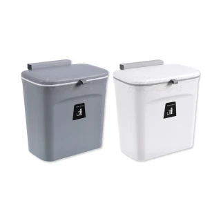 【KOBA】廚房掛壁式垃圾桶-7L(廚房垃圾桶/懸掛/壁掛垃圾桶/超大容量垃圾桶/廚餘桶/浴室垃圾桶/無痕壁掛)