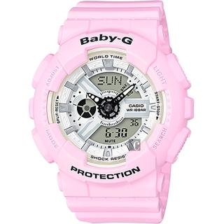 【CASIO 卡西歐】Baby-G 粉嫩雙顯錶-粉紅 畢業禮物 送禮(BA-110BE-4ADR)