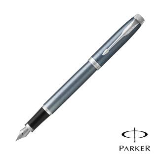 【PARKER 派克】NEW IM 藍灰白夾 鋼筆(原廠正貨)