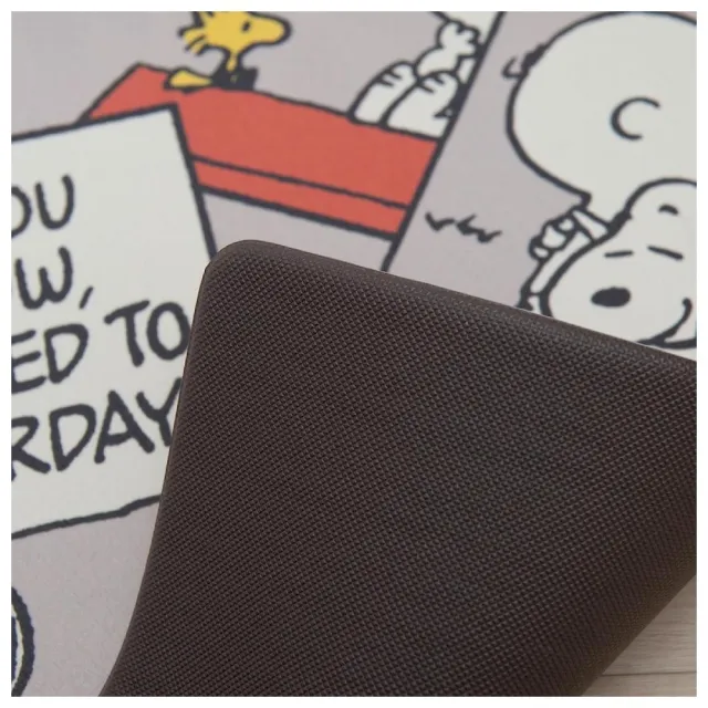 【日本SENKO】史努比 SNOOPY PVC 抑菌 防臭 卡通地墊 腳踏墊 軟墊 廚房地墊(45X180CM  平行輸入)