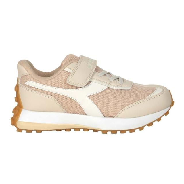 【DIADORA】22-24.5CM_男女大童生活時尚運動鞋-超寬楦-避震 休閒 慢跑 奶茶白(DA13080)