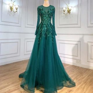 【女神婚紗禮服】高階氣質輕奢長裙宴會晚禮服 LA71387 綠色(聚會禮服 主持人)