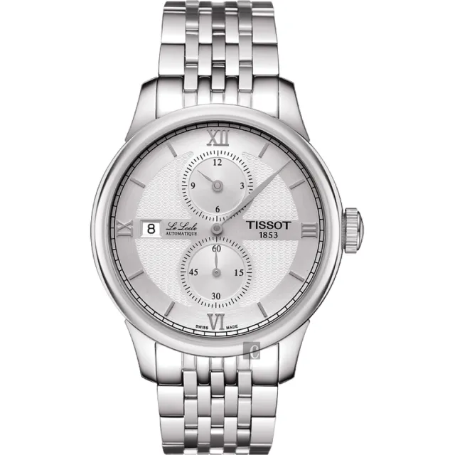 【TISSOT 天梭】LE LOCLE 力洛克雅仕機械錶-銀/40mm 618年中慶 推薦(T0064281103802)