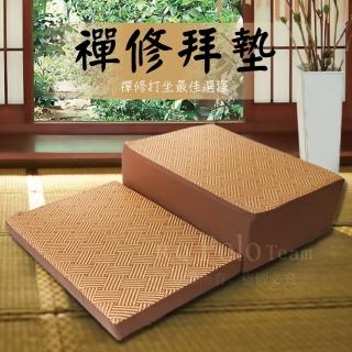 【R.Q.POLO】臺灣製造 亞藤透氣記憶座墊 透氣記憶 方型坐墊 禪修 打坐墊 拜墊