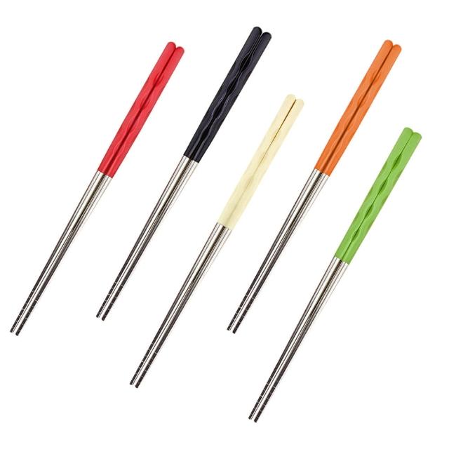 【仙德曼 SADOMAIN】（10雙）繽粉丰采304不鏽鋼筷(匙筷/抗菌餐具/環保餐具/環保筷/合金筷)