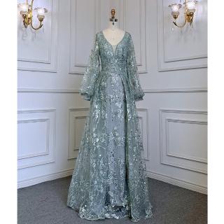 【女神婚紗禮服】高階輕奢優雅聚會宴會晚禮服 LA71761 綠色(表演禮服 聚會禮服)