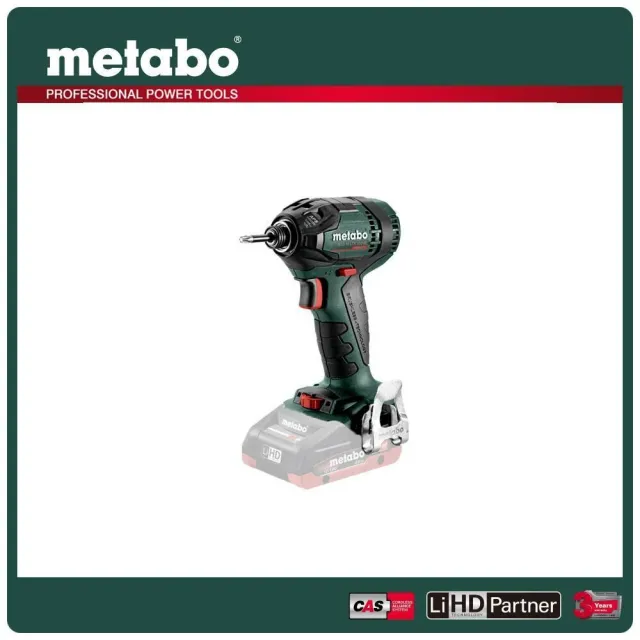 【metabo 美達寶】18V鋰電無刷衝擊起子機空機隨附攜帶箱(SSD 18 LTX 200 BL)