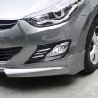 【IDFR】Hyundai 現代 Elantra 2010~2015 消光黑 霧燈框 霧燈罩 + 鍍鉻飾條(前保險桿霧燈飾框)
