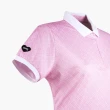 【PING】女款滿版空心字體短袖POLO衫-粉紅(吸濕排汗/抗UV/GOLF/高爾夫球衫/RA23107-13)