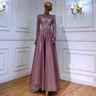 【女神婚紗禮服】高階輕奢氣質名媛宴會晚禮服 LA71290 粉紅長款(晚宴服 派對)