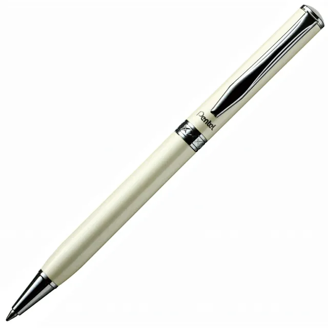 【PENTEL】Pentel飛龍B811W高級不鏽鋼原子筆 象牙白