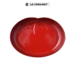 【Le Creuset】琺瑯鑄鐵鍋BIS圓鐵鍋 22cm+番茄盤-中(櫻桃紅/水晶紫)