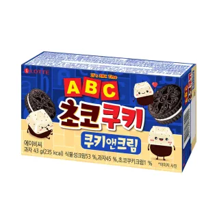 【Lotte 樂天】韓國樂天字母香草風味可可餅乾(43g*2入)