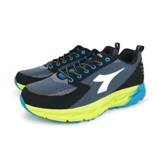 【DIADORA】氣動系統運動慢跑鞋 71155黑藍/71156黑桔(輕量透氣 吸濕排汗 驅動中底 減壓 棉鞋墊 止滑大底)