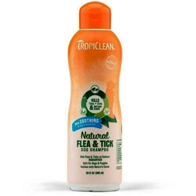 【TropiClean 蚤蜱逃】洗毛精〈舒緩型〉20oz/592ml