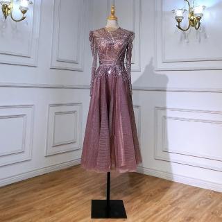 【女神婚紗禮服】高階輕奢氣質名媛宴會晚禮服 LA71290 粉紅色(晚宴服 派對)
