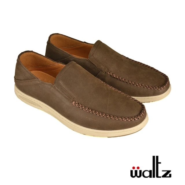 【Waltz】輕便舒適 簡約俐落 真皮休閒鞋(622224-23 華爾滋皮鞋)