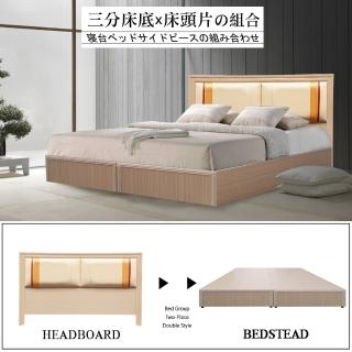 【HOME MALL-歡喜家庭】雙人5尺床頭片+三分床底(4色)