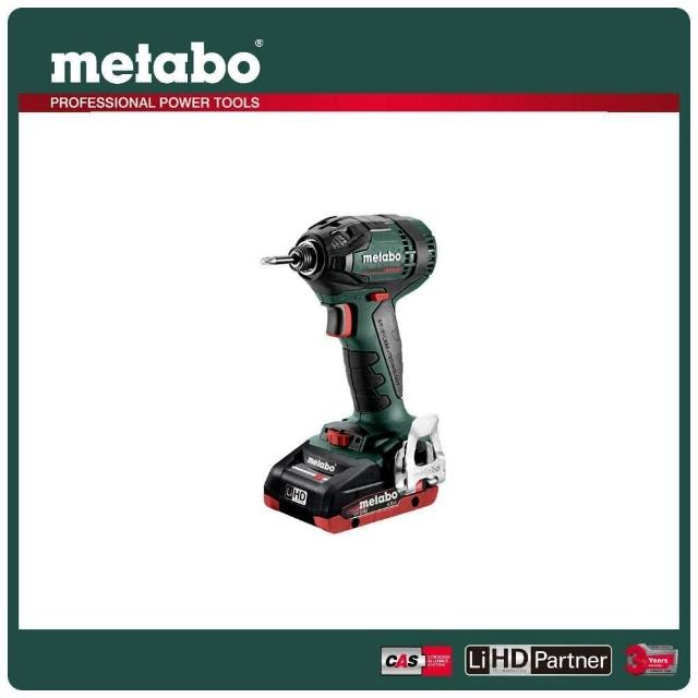 【metabo 美達寶】18V鋰電無刷衝擊起子機4.0Ah套裝組隨附攜帶箱(SSD 18 LTX 200 BL)