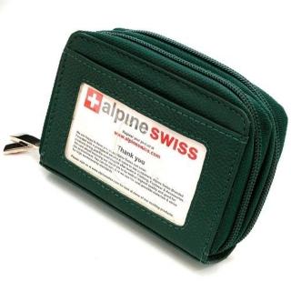 【預購Alpine Swiss】2017瑞士十迷你信用卡綠卵色拉鍊管理夾包-網(預購)