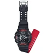 【CASIO 卡西歐】G-SHOCK 人氣經典紅黑雙顯手錶(GA-110HR-1A)