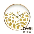 【WUZ 屋子】LOVEL 30cm 3D立體古銅金框靜音時鐘-碎片紋(M721RY-WG)